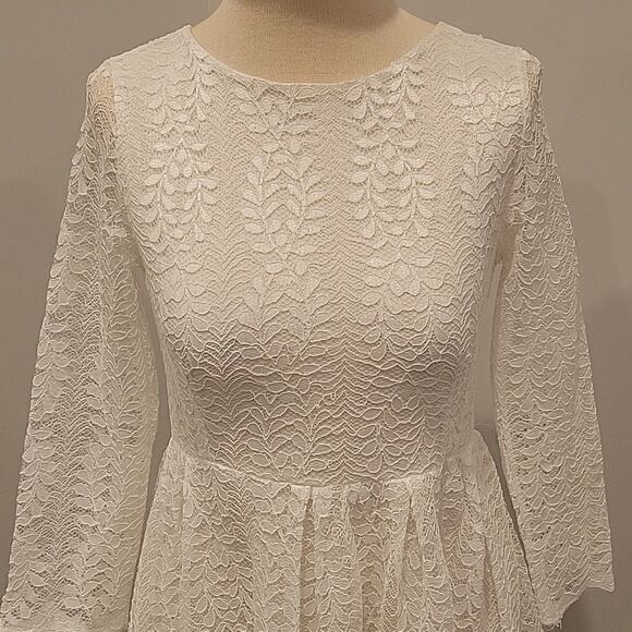 Lase White Medi Dress, S - Picture 3 of 4